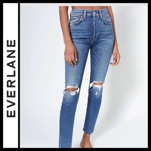 Everlane High Rise Distressed Skinny Jeans